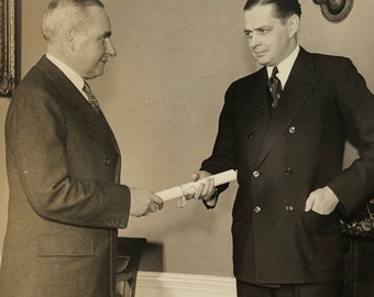 Press Photo Photograph Treasury Secretary with Assistant 1932 Underwood Photo