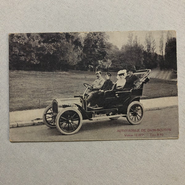 Antique De Dion Bouton Postcard Post Card Advertising DeDion Bouton Type BH 12HP