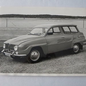 Vintage 1965 Saab Station Wagon Press Photo Photograph Image