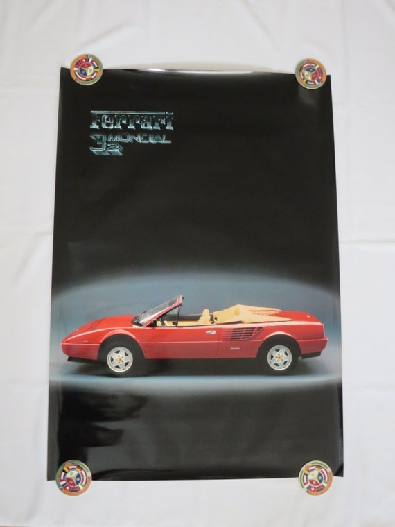 1985 Ferrari Mondial Cabriolet Convertible Factory Poster Etsy