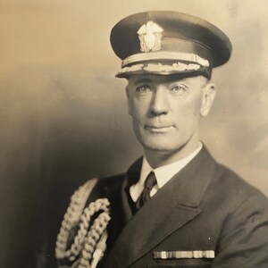 Military Navy Press Photo Photograph Naval Aide to President Captain Brown 1934