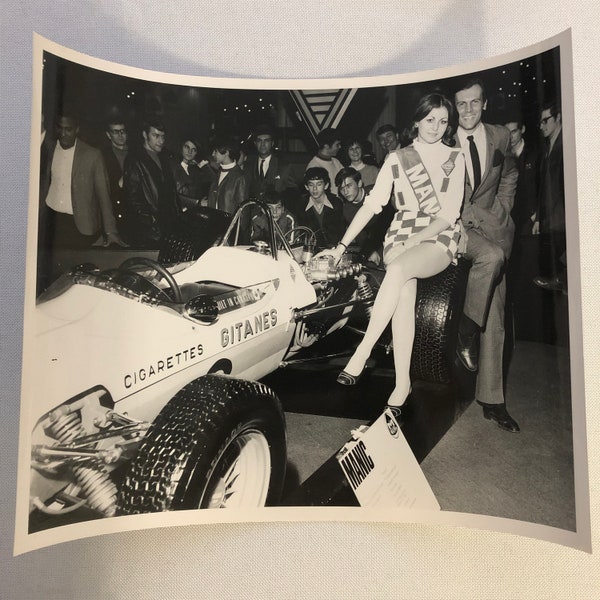 Vintage Manic Racing Car en el Salón del Automóvil de Montreal Exposición Fotografía Fotográfica Imprimir