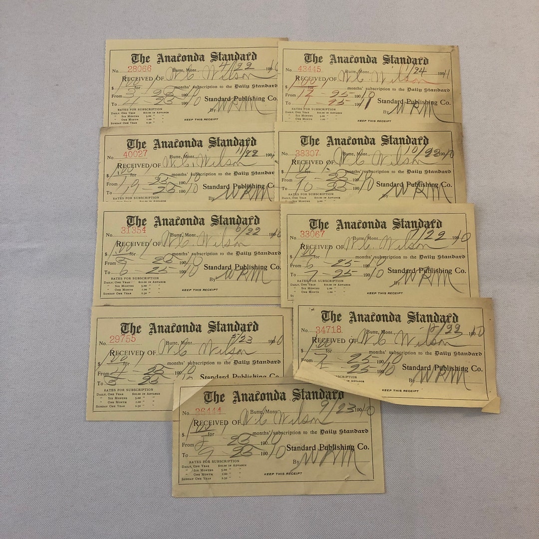 The Anaconda Standard Butte Montana Newspaper Document Ephemera Lot 9x