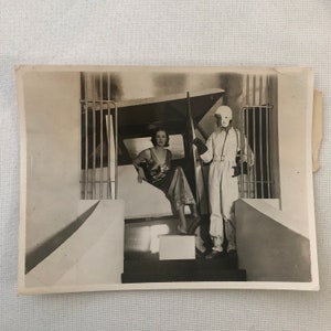 Fashion Show Press Photo Photograph Olympia 1930s Airplane Aircraft Flight Suit