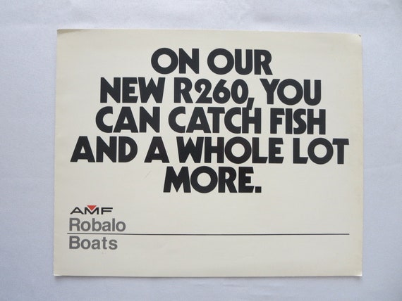 Vintage Amf Robalo Boat Sales Brochure 181 200 236 256 232 Etsy