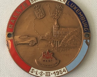 1954 Scheveningen Luxemburg Scheveningen SLS Rally Badge Emblem Award