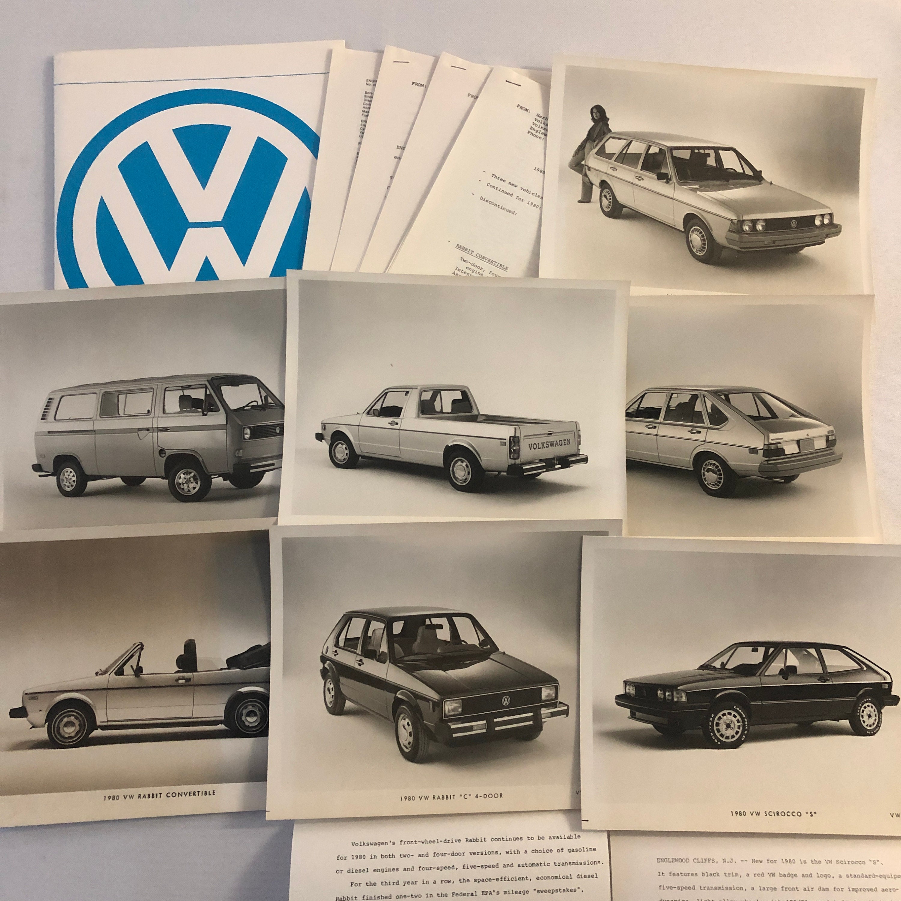 1979 VW Volkswagen Sales Brochure Folder Beetle Vanagon Dasher Rabbit Scirocco 