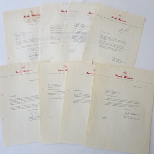 Carta con membrete de la empresa automovilística Nash Motors de 1949 a 1955, lote de 8