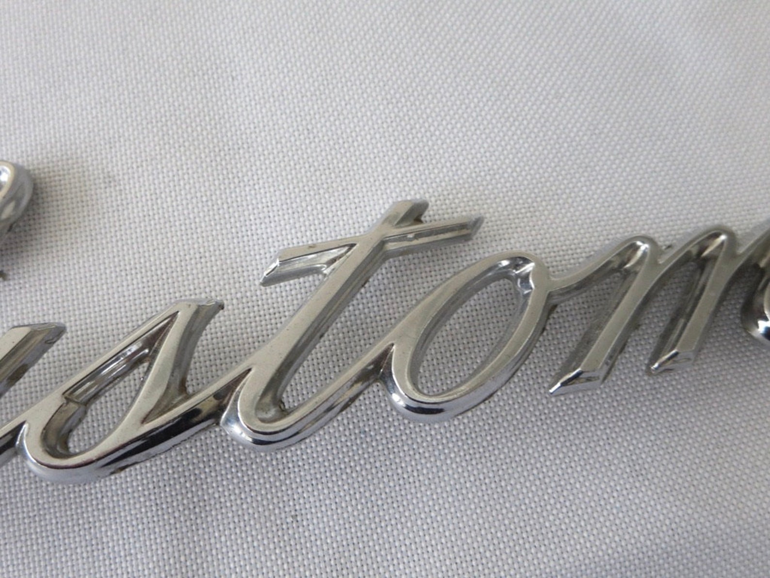 Vintage CUSTOM Car Badge Emblem Letters Logo Unknown Make / Etsy