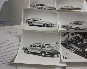 1980 Porsche & Audi Press Kit Brochure w/ Photos 911 928 924 Turbo 4000 5000 +