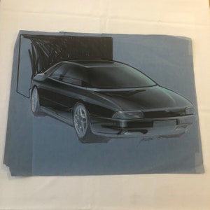 1987 Ford Concept Car Styling Art Design Illustration
