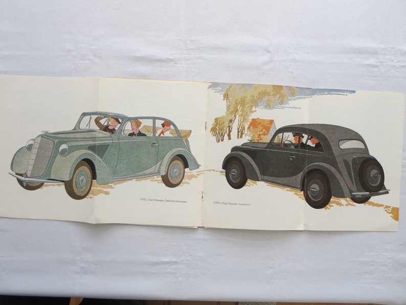 1935 1936 1937 Opel Olympia Sales Brochure Catalog Prospekt Etsy