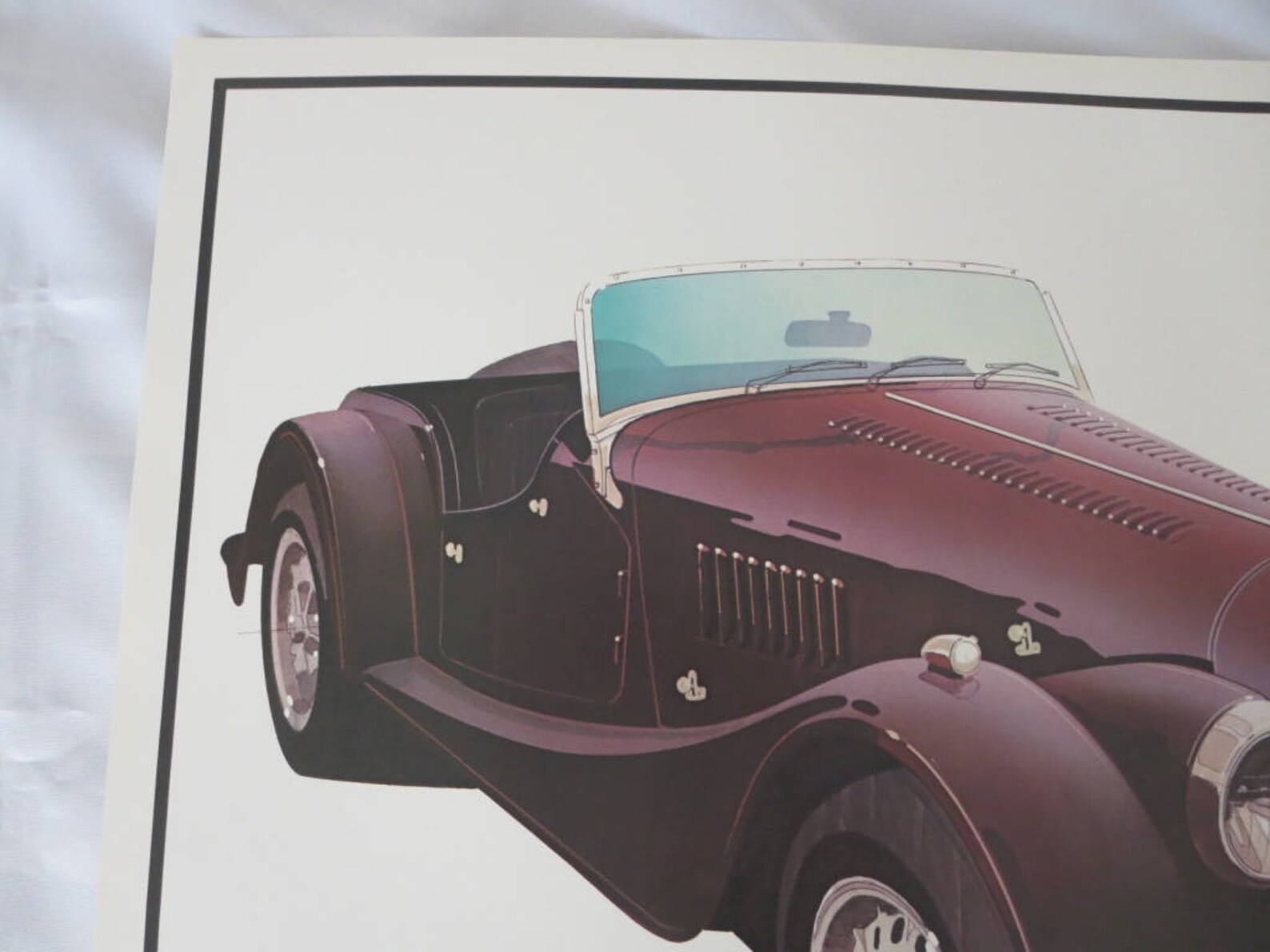 Vintage Roadster Car Art Poster Wall Decor Etsy