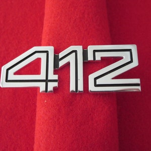 Ferrari 412 Badge Emblem Script Logo - Authentic Factory Original