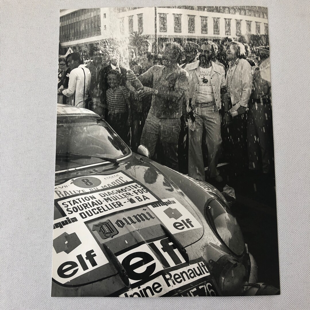 Vintage Rally Racing Photo Photograph 1974 Rallye Du Maroc Renault