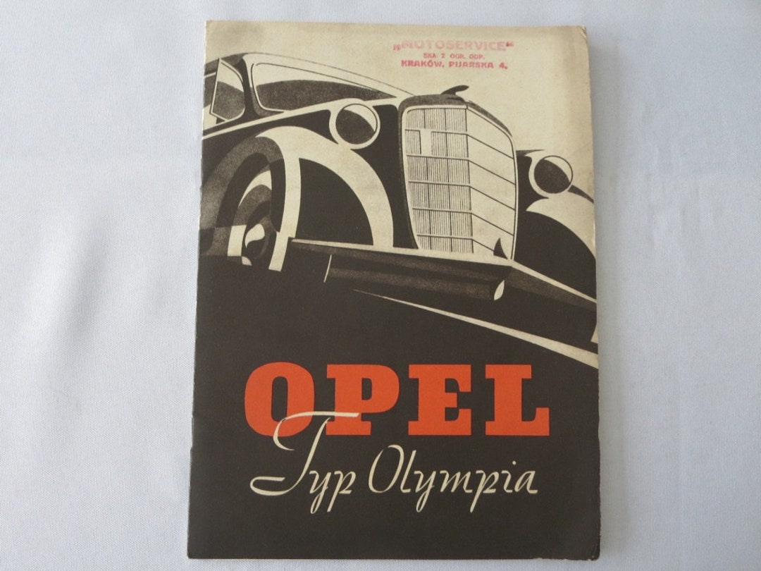 1935 1936 1937 Opel Olympia Sales Brochure Catalog Prospekt GERMAN Etsy