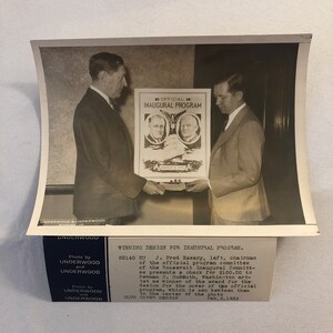 Press Photo Photograph FDR President Franklin Roosevelt Inauguration 1933
