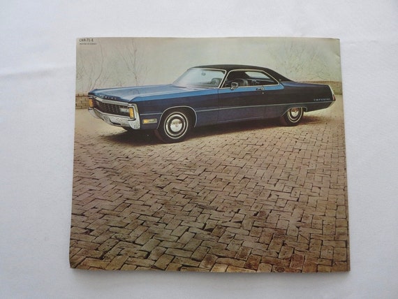 71年ワールドチャンピオンシリーズ パンフレット 1971 Chrysler & Imperial Sales Brochure Catalog New Yorker