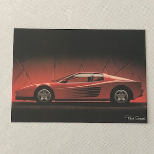 Carte postale Ferrari Testarossa René Staud