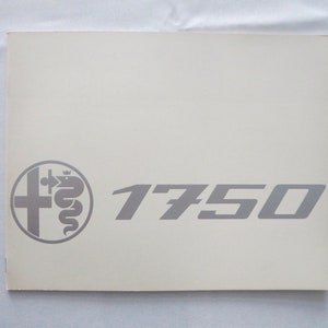 Vintage Alfa Romeo 1750 Sedan Sales Brochure Catalog - FRENCH TEXT