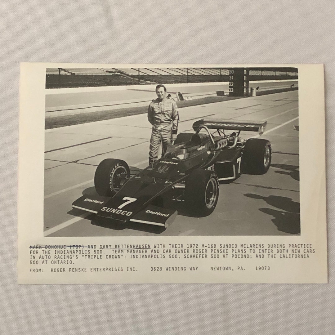 Vintage Indy Indianapolis Racing Photo Photograph Gary Bettenhausen ...