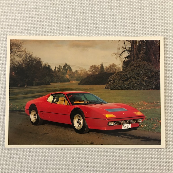 Ferrari 512 BB Boxer Car Postcard Post Card