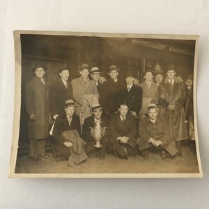 Persfoto Foto 1934 American Ice Hockey Association Spelers LNA London