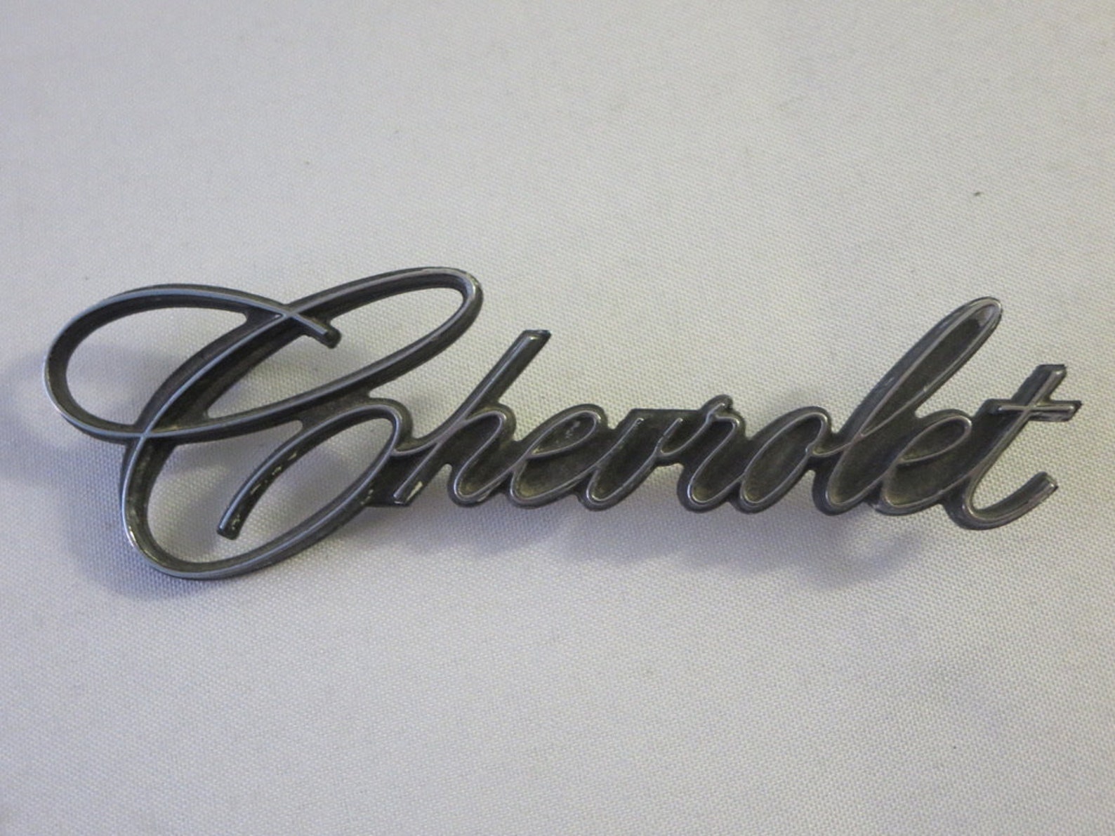 Vintage Chevrolet Car Badge Letters Emblem Logo Authentic Etsy