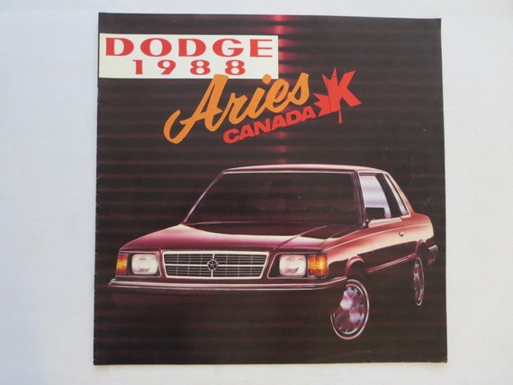 1984 Dodge Aries K Deluxe K-car Original Sales Brochure Catalog 