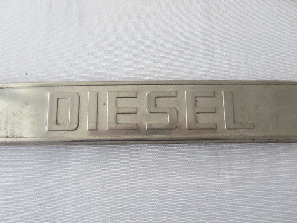 Vintage White Diesel Truck Trim Badge Emblem Letters | Etsy