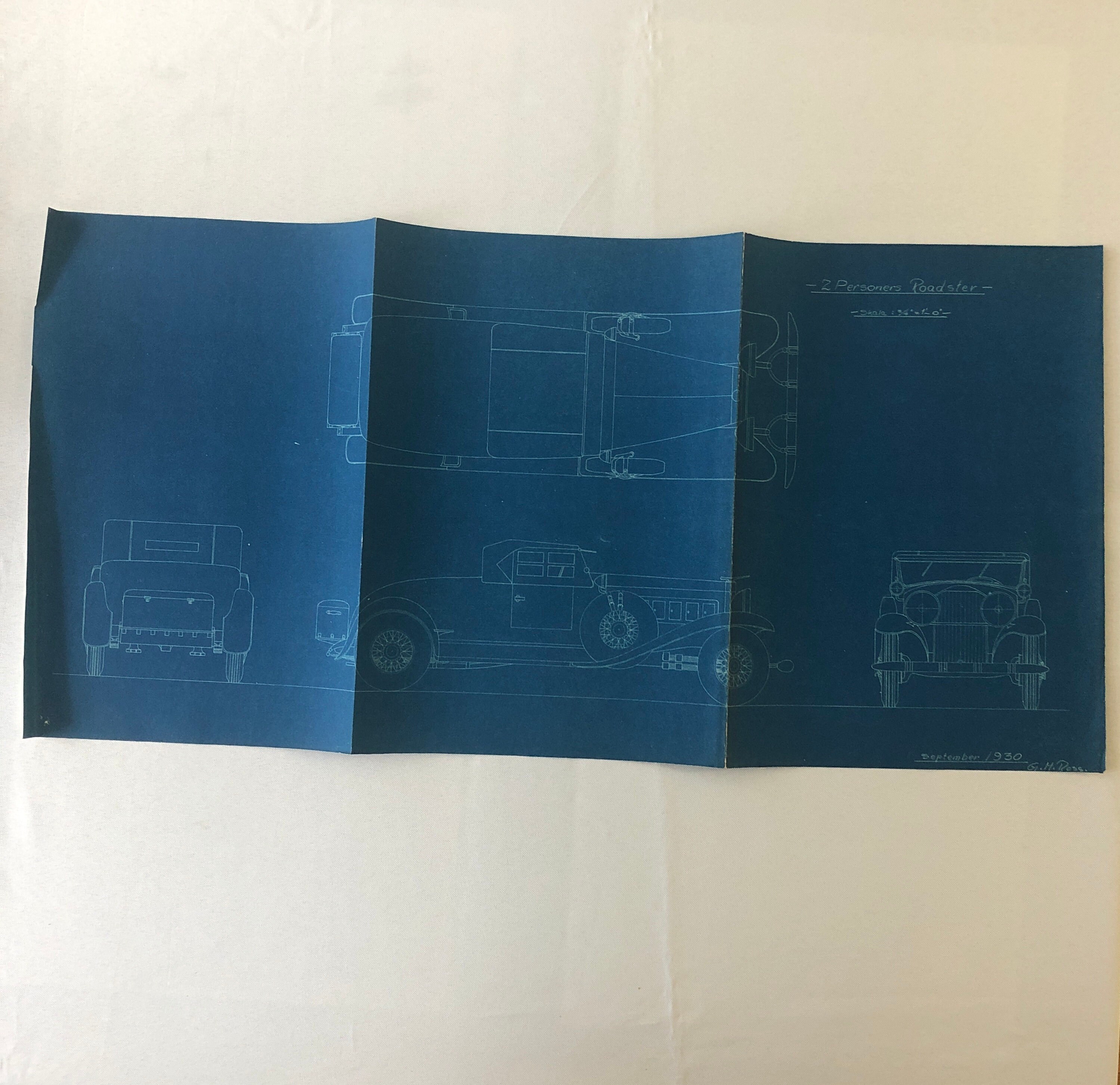 1930 Coachbuilder Car Design Blueprint Rendering Blue Print - Etsy UK