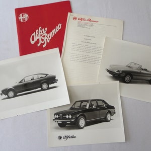 1975 Alfa Romeo Press Kit Alfetta Spider Alfetta GT - Canadian FRENCH TEXT