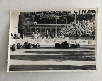 Vintage Grand Prix Racing Car Driver Photo Photograph Print