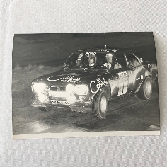Vintage Rally Racing Photo Photograph 1974 Rallye RAC Ford Car Etsy