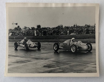 1952 Stirling Moss Racing Photo Photograph Silverstone Kieft Car with Cooper