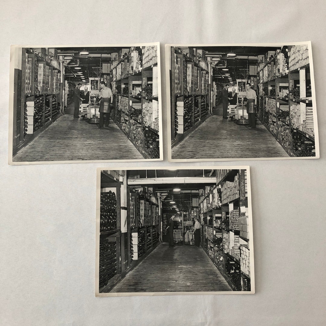 Vintage Photo Lot Ford Parts Warehouse Workers Etsy