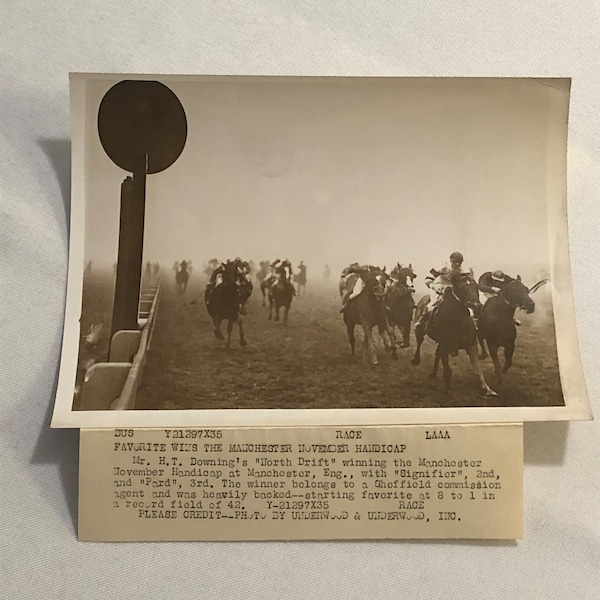 Photo de presse Manchester Horse Racing Race Underwood & Underwood Photo