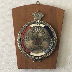 1953 Scheveningen Luxemburg Scheveningen SLS Rally Badge Emblem Award
