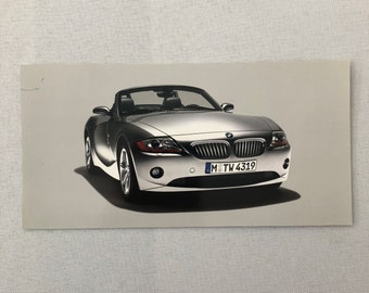 BMW Z4 Roadster Advertising Card GERMAN TEXT