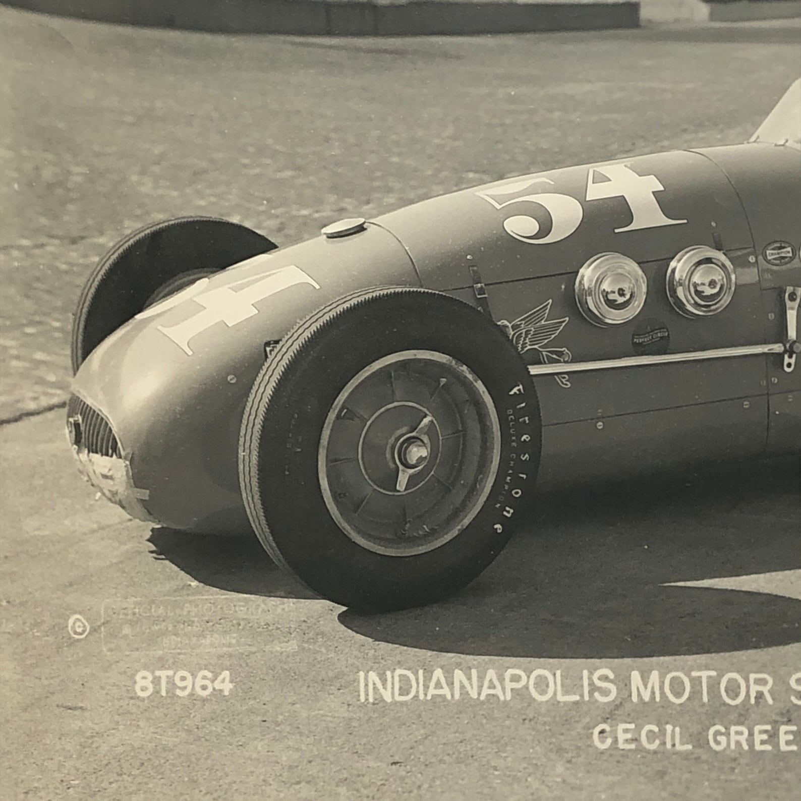 1950 Indianapolis Motor Speedway Indy Racing Fotografía Cecil Green ...