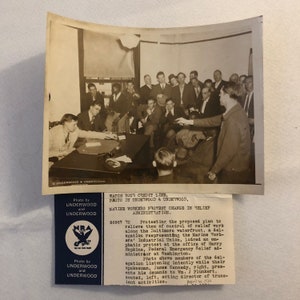 Press Photo Photograph Marine Workers Union Protest Underwood & Underwood 1934