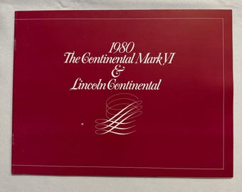 1980 Lincoln Continental & Mark VI Sales Brochure Catalog Pucci Givenchy Cartier Bill Blass Designer Series Cars