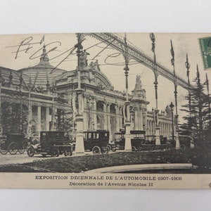 Cartão Postal 1907 - 1908 Exposição Decennale De L'Automobile Automobile Car Show