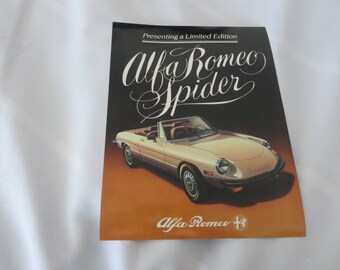 1982 ? Alfa Romeo Spider Limited Edition / Special Edition Sales Brochure
