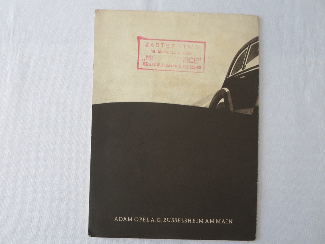 1935 1936 1937 Opel Olympia Sales Brochure Catalog Prospekt Etsy