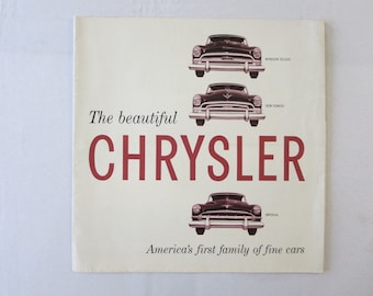 Brochure de vente Chrysler 1954 Windsor New Yorker DeLuxe Newport Crown Imperial +