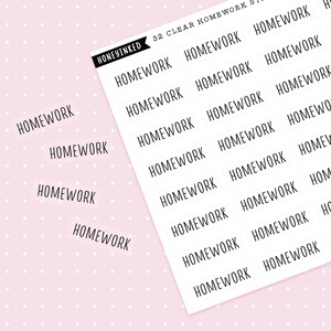Huiswerkstickers voor planners | Schoolstickers Collegestickers Hobonichi Weeks-stickers, Bullet Journal-stickers, Bujo-stickers MSFX