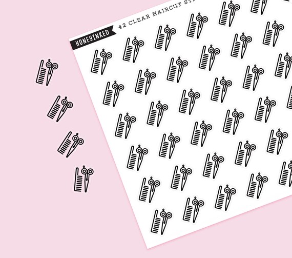 42 Haircut Planner Stickers Haircut Stickers Hair Stylist Etsy