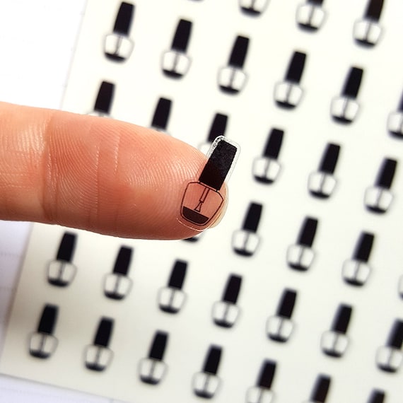 Nail Polish Stickers Nail Polish Planner Stickers Nail Etsy