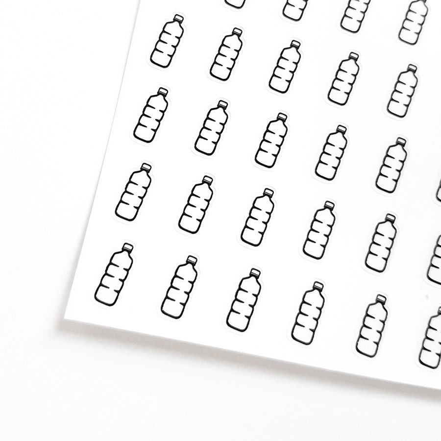 64 Water Bottle Stickers Water Bottle Planner Stickers Water Etsy